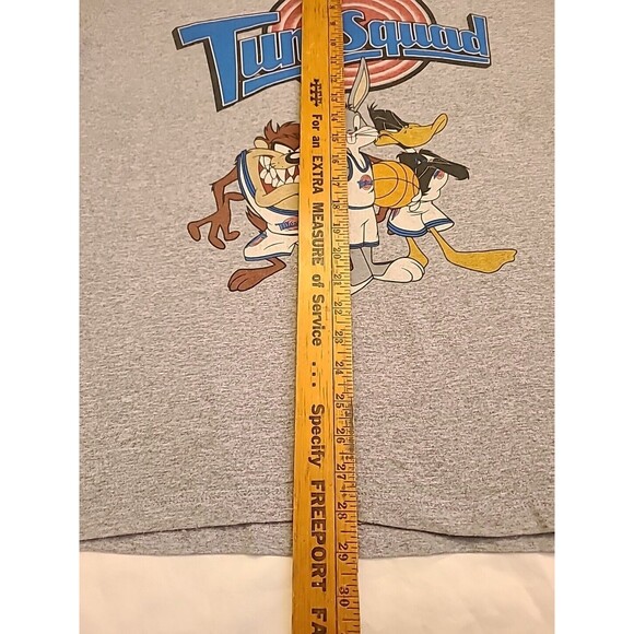 Space Jam Men’s Short Sleeve 100% Cotton Shirt Gray Tune Squad Graphic •XL Taz - Picture 5 of 5